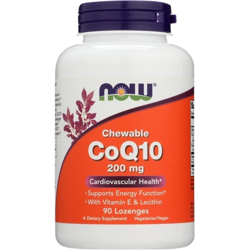 Now Foods Coenzyme Q10 Chewable 90 Tablets 200mg
