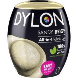 DYLON Washing Machine Fabric Dye Pod for Clothes and Soft Furnishings 350g Sandy Beige