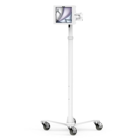 Compulocks iPad Air M2 11" (2024), Apex Enclosure Rolling Cart - Rise Freedom Extended White