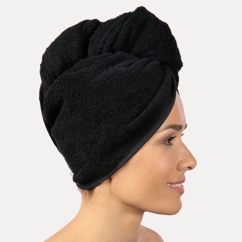 MÖVE 273397563-027067-199 hair towel Black Cotton