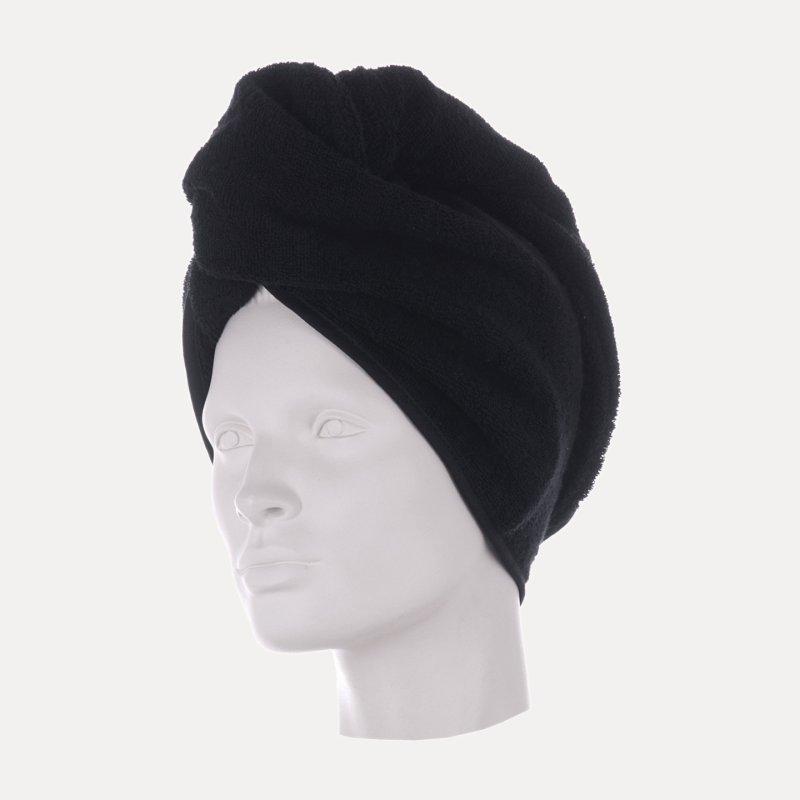 MÖVE 273397563-027067-199 serviette de toilette pour cheveux Noir Coton