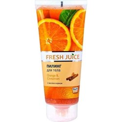 Body Peeling Shower Scrub Orange & Cinnamon 200ml Fresh Juice