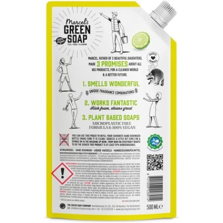 Marcel's Green Soap Washing Up Liquid Lemon & Bergamot Refill - Dishwashing