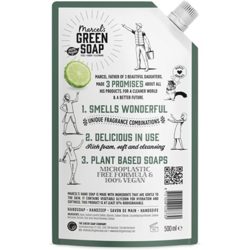 Marcel's Green Soap Hand Soap Black Pepper & Bergamot Refill
