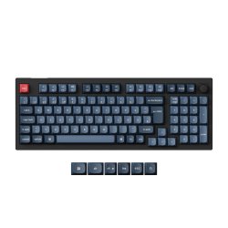 V5 Max (schwarz/blaugrau, DE-Layout, Gateron Jupiter Banana, Hot-Swap, RGB)