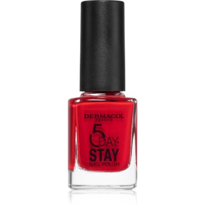 Dermacol 5 Day Stay Nail Polish - 21 Monroe Red, 11 ml