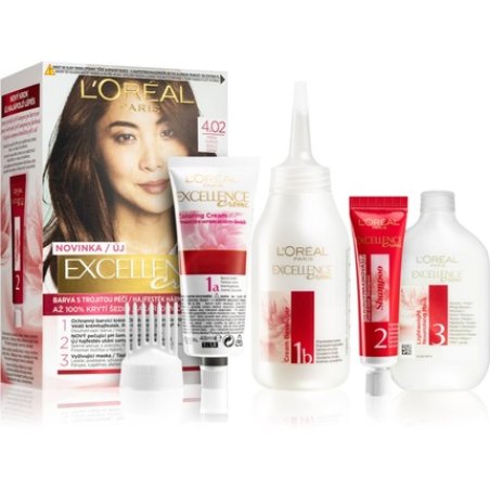 L'Oréal Paris Excellence Creme Triple Protection Hair Color 402 Tempting Brunette Brown 48ml