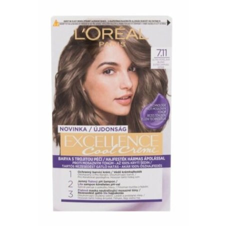 Loreal Paris Excellence Cool Cream hair color 7.11 Ultra ash blonde