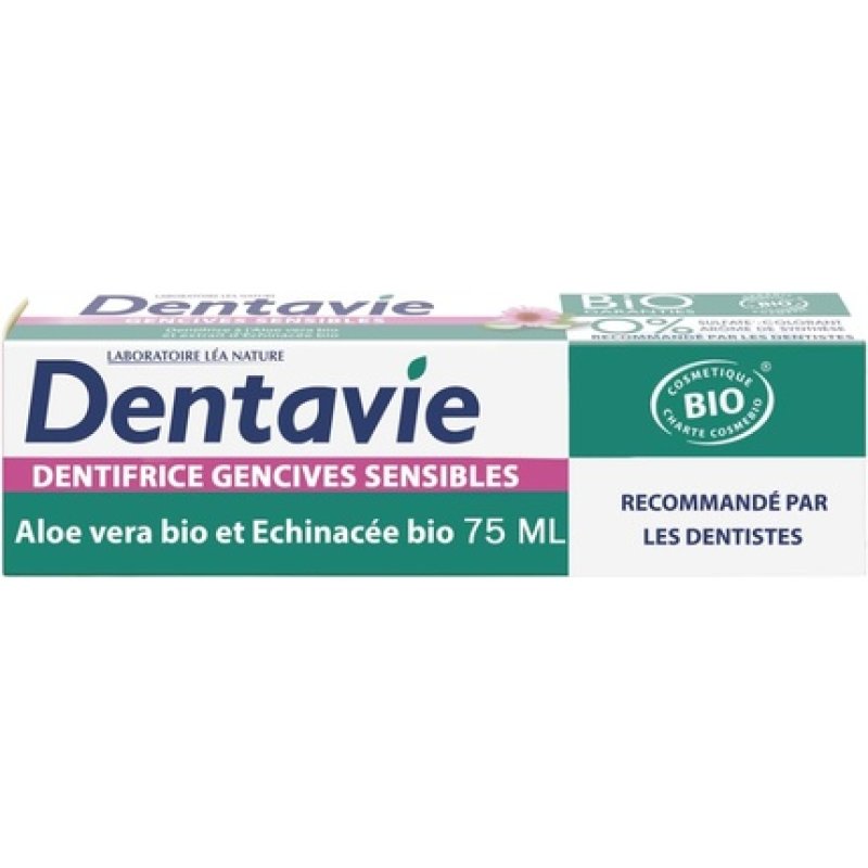 Dentavie Sensitive Gum Toothpaste with Aloe Vera & Organic Echinacea 75ml