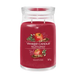 Yankee Candle Red Apple Wreath Signature Scented Candle Large Jar with Double Wicks