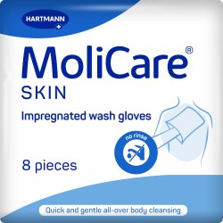 MoliCare Skin Impregnated Wash Gloves for Any Occasion - pH Neutral