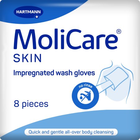 MoliCare Skin Impregnated Wash Gloves for Any Occasion - pH Neutral