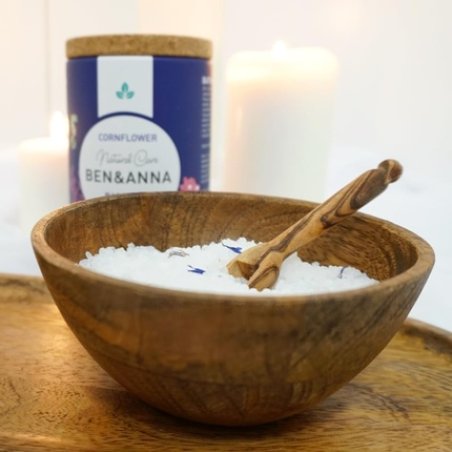 Ben & Anna Premium Cornflower Bath Salts for Muscle Relaxation with Sea