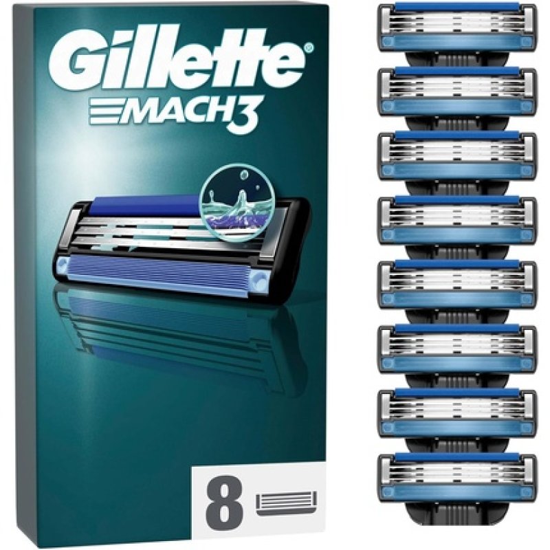 Gillette Mach3 Razor Blades for Men 8 Pieces