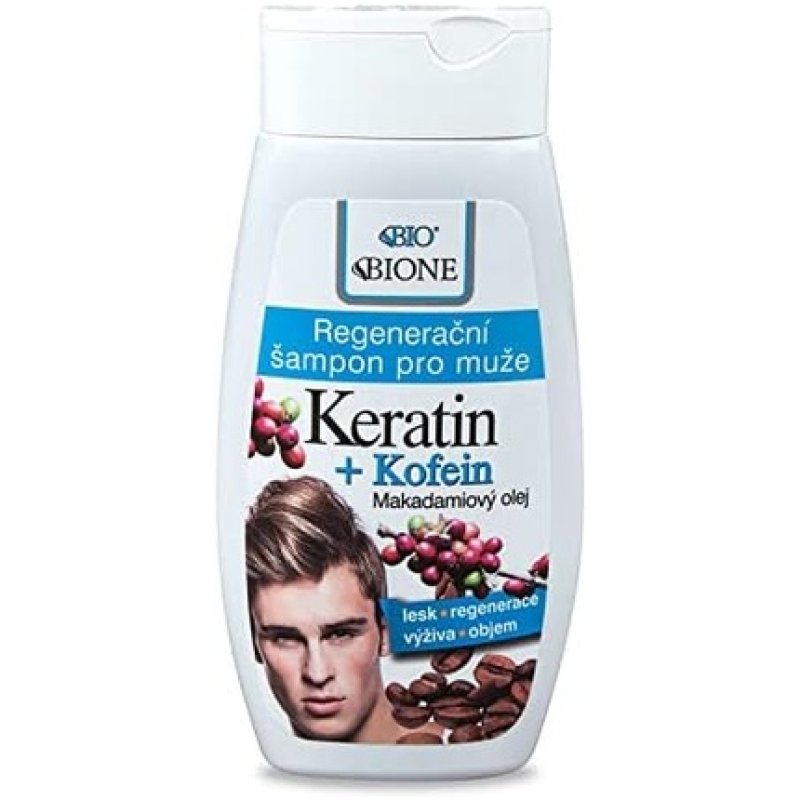 Bione Organic Keratin & Caffeine & Macadamia Oil Shampoo for Men