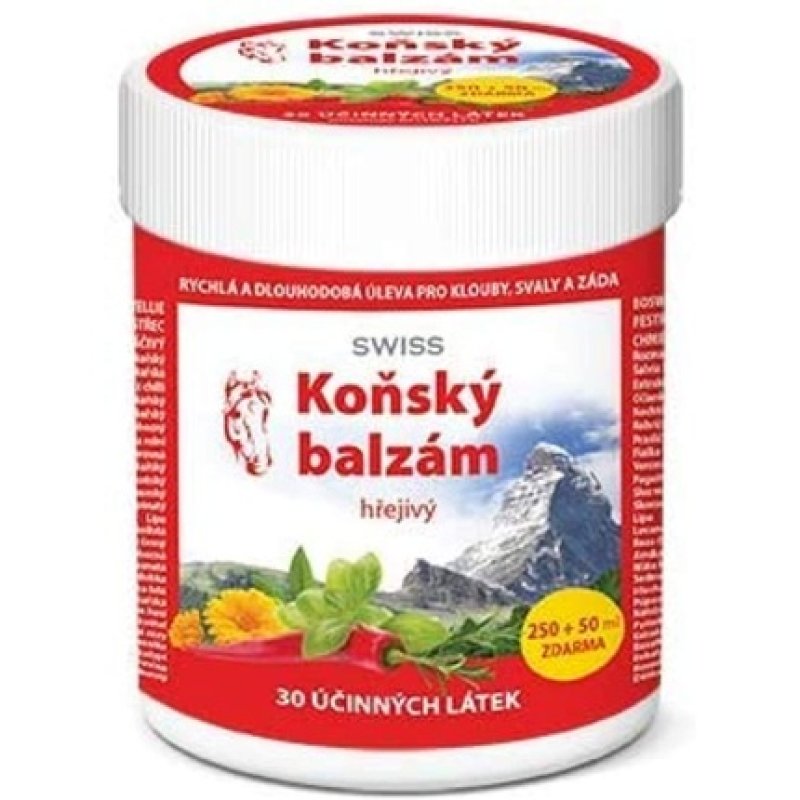 SWISS Warming Horse Balm 300ml Massage Gel for Joints, Muscles, and Back with 30 Herbs