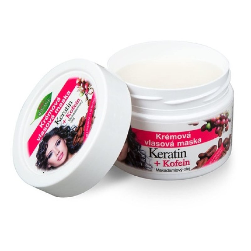 Bione 100% Organic & Vegan Hair Mask With Keratin & Caffeine & Macadamia Oil Without