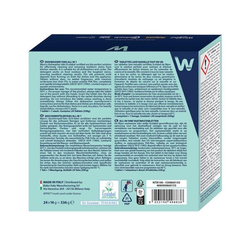 TABLETTES LAVE-VAISSELLE ECOLABEL *