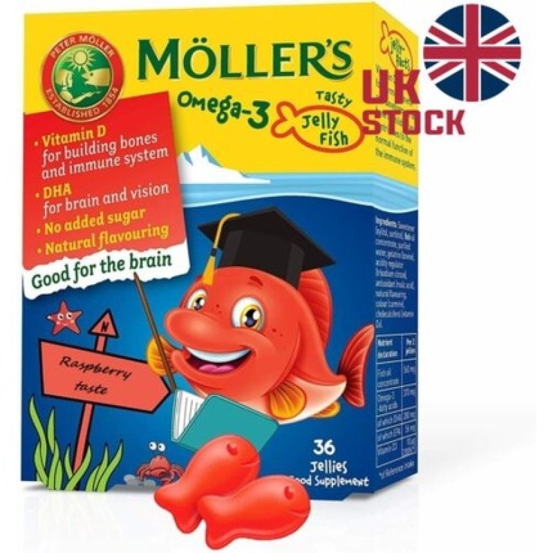 Mollers Omega-3 Jelly Fish Fruity Flavor for Brain and Immune System