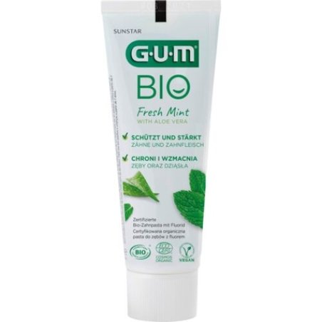 Gum Organic Toothpaste with Aloe Vera Fresh Mint Vegan 75ml