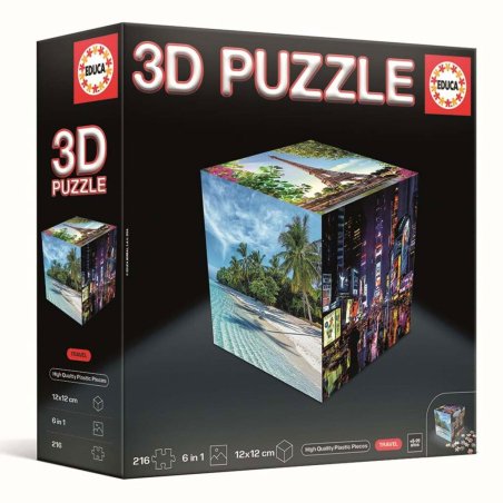 Educa - 3D Puzzle Cube Travel (80-20124)