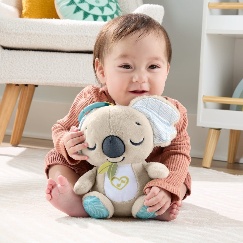 Fisher-Price On-the-Go Koala Soother Toy, Plush Portable Sound Machine for Newborns