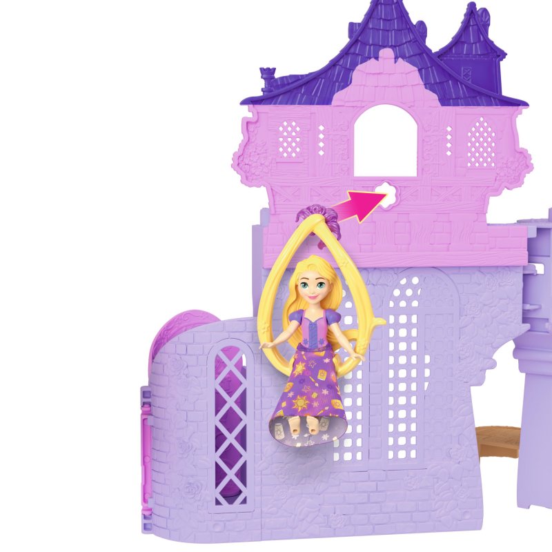 Disney Princess Rapunzel Storytime Stackers Doll House, Small Doll, Pascal Figure & 7 Accessories