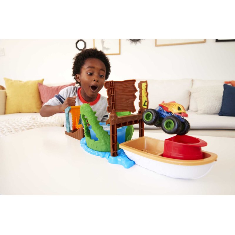 Hot Wheels Monster Trucks – – Coffret Attaque du Croco