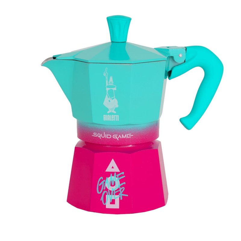 Bialetti Squid Game Moka pot Green, Pink, White