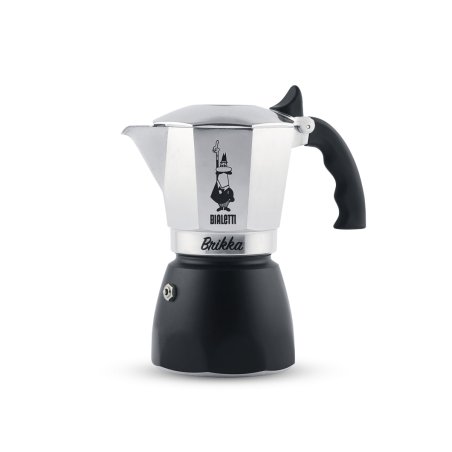 Bialetti Brikka Cafetière à moka 0,1 L Noir, Acier inoxydable