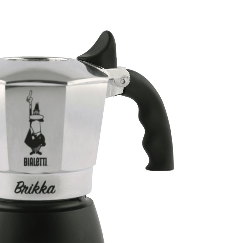 Bialetti Brikka Cafetière à moka 0,1 L Noir, Acier inoxydable