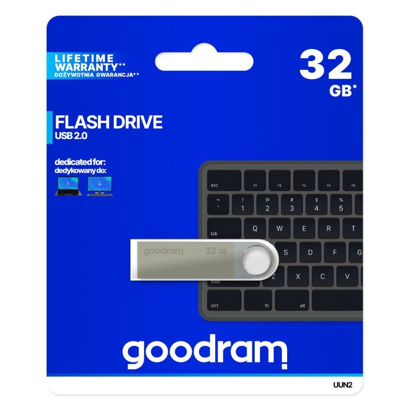 Goodram UUN2 USB flash drive 32 GB USB Type-A 2.0 Silver