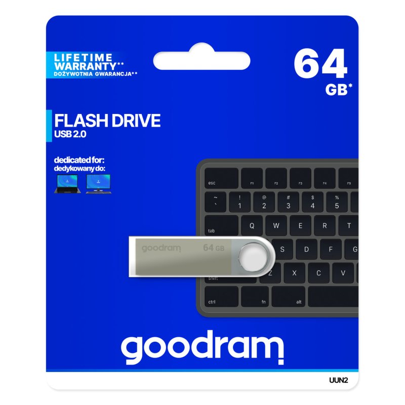 Goodram UUN2 USB 2.0 USB flash drive 64 GB USB Type-A Silver