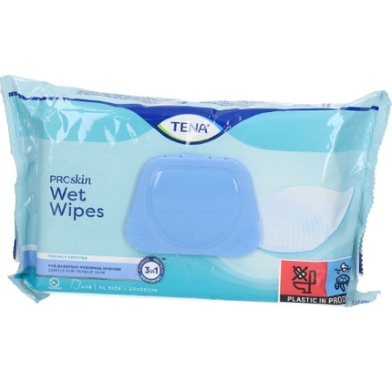 Tena Moist Wipes - 48 Count