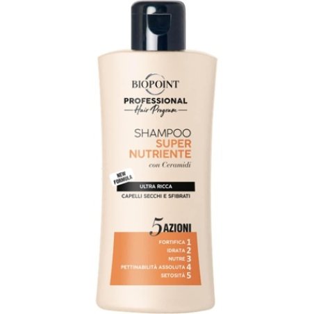 BIOPOINT Professional Super Nourishing Shampoo for Dry and Damaged Hair 100ml - Made in Italy