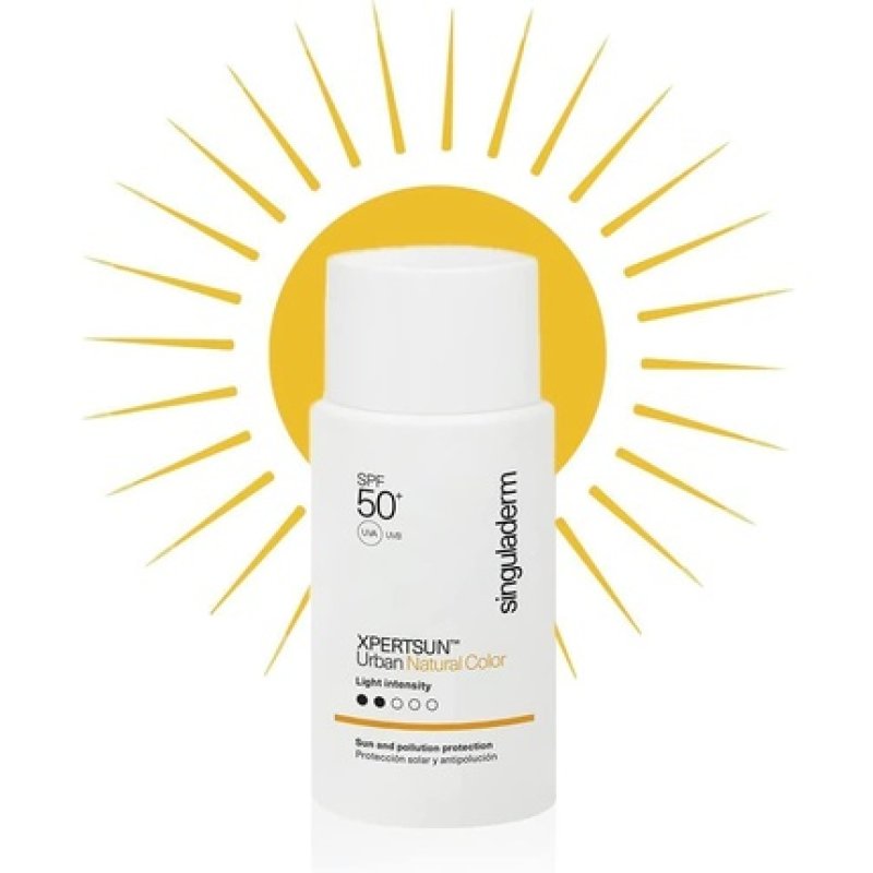 Singuladerm XPERTSUN Urban Natural Tinted Facial Sunscreen SPF 50 Low Intensity 50ml - Anti-Dark Spot and