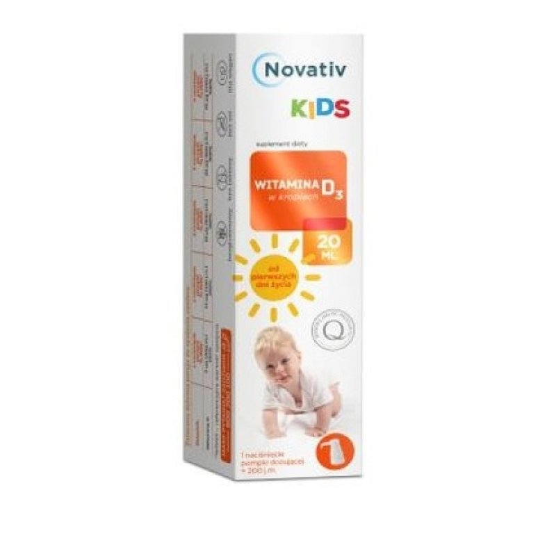 Novativ Kids Witamina D3 w kroplach 20ml