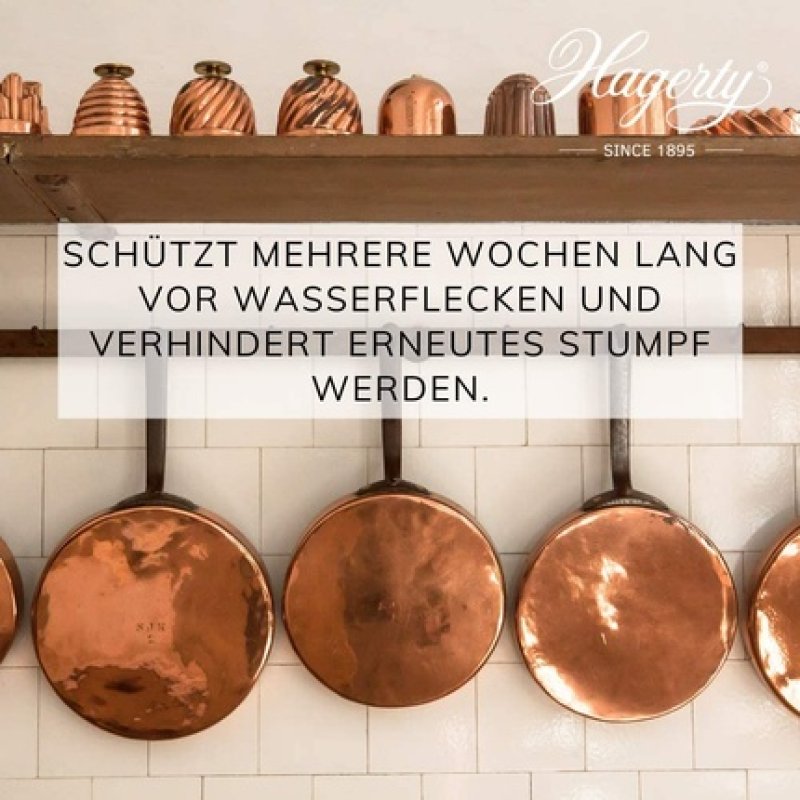 Hagerty Copper Brass & Bronze Polish 250ml - Efficient Polish for Renewed Shine on Vases, Sculptures, Copperware,