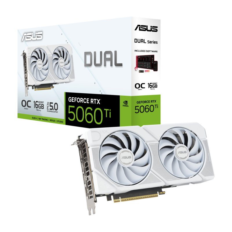 ASUS Dual GeForce RTX 5060 Ti 16Go Wh OC