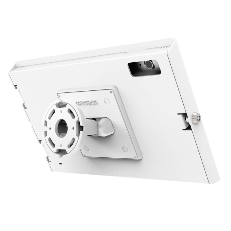 Compulocks iPad 10th-11th (A16) Gen, Apex Enclosure Bow Tilting Wall Mount - White