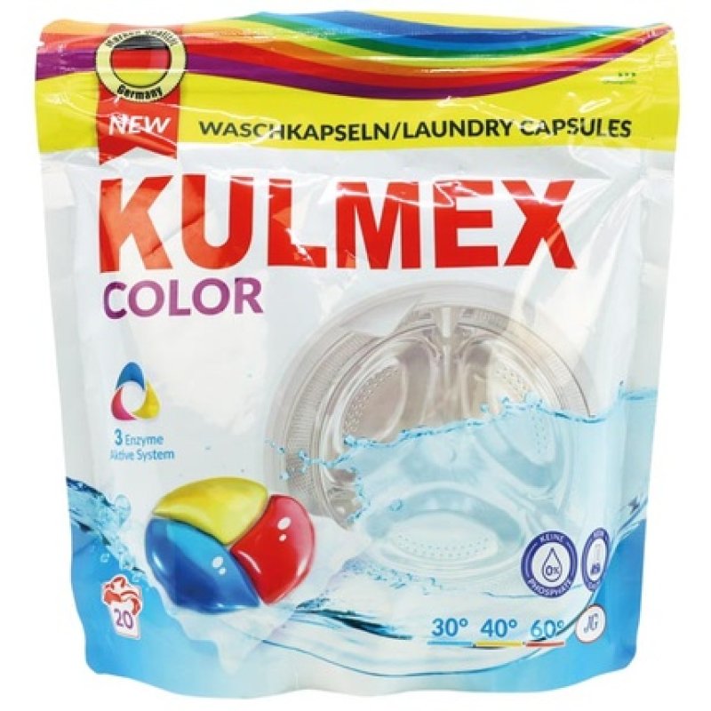 Kulmex Kulmex Gel Tabs Detergent 20 Count Color 12 Grams 6 Pieces Display