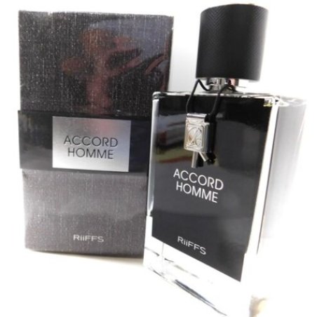 Riiffs Accord Homme Eau De Parfum Spray 3.4 oz for Men Black Saffron