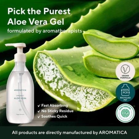 AROMATICA Organic Soothing Aloe Vera Gel 10.14oz 300ml