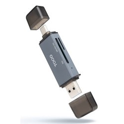 TooQ TQR-3001G lecteur de carte mémoire USB 3.0 Type-A/Type-C Gris