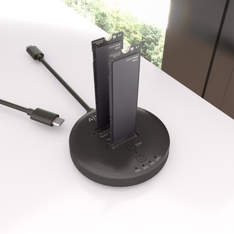 AISENS ASDS-2M2N05-BK storage drive docking station USB 3.2 Gen 2 (3.1 Gen 2) Type-C Black