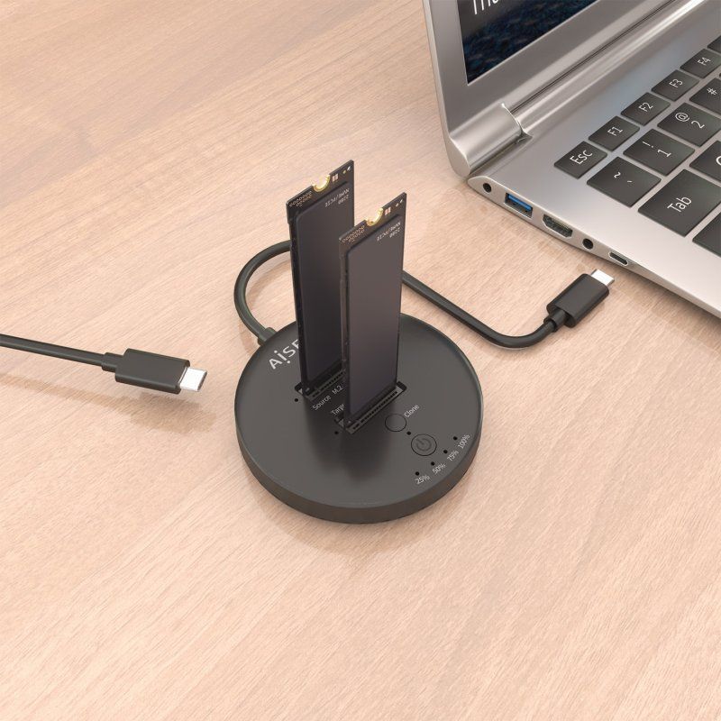 AISENS ASDS-2M2N05-BK storage drive docking station USB 3.2 Gen 2 (3.1 Gen 2) Type-C Black