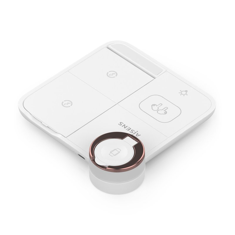 AISENS ASCH-15W4WC061-W chargeur d'appareils mobiles Écouteurs, Smartphone, Smartwatch Blanc USB Recharge sans fil