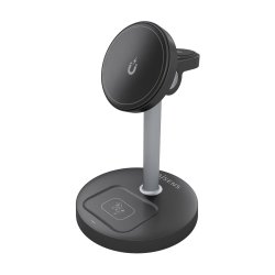 AISENS ASCH-15W3WC066-BK chargeur d'appareils mobiles Écouteurs, Smartphone, Smartwatch Noir USB Recharge sans fil