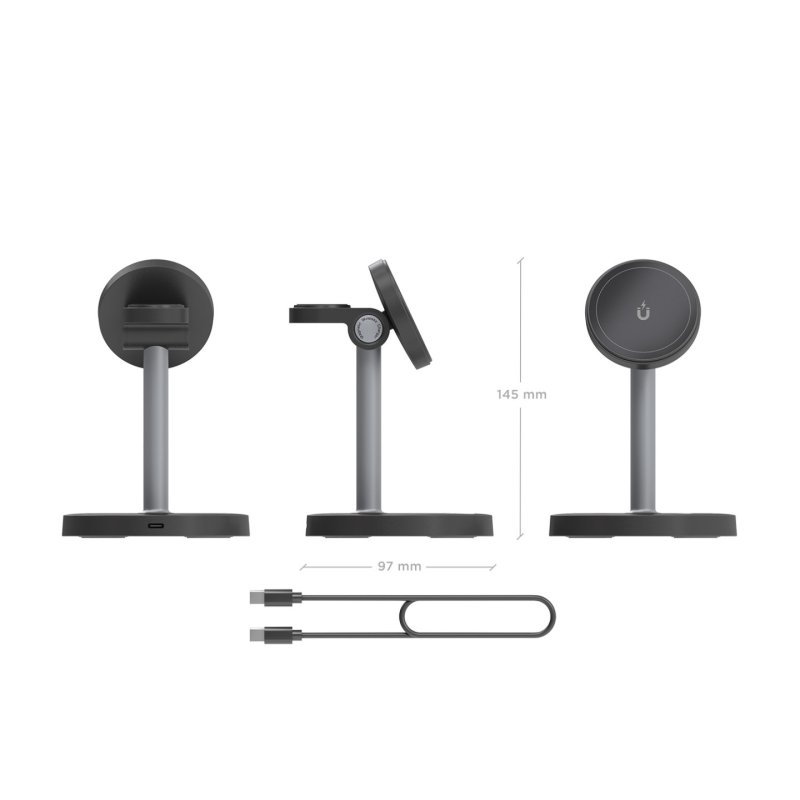 CARGADOR AISENS INALAMBRICO USB-C 4 EN 1 15W MOVIL APPLE WATCH AURICULARES