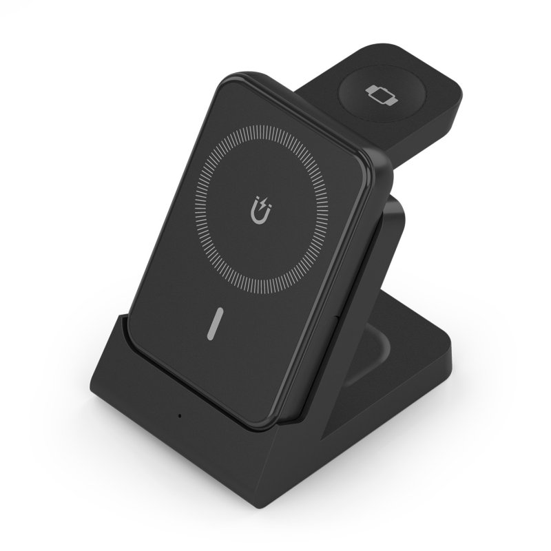 AISENS ASCH-15W4WC064-BK mobile device charger Headphones, Smartphone, Smartwatch Black USB Wireless charging Indoor